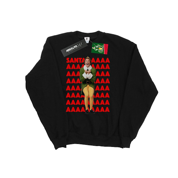 Elf Flickor Buddy Santa Scream Sweatshirt 5-6 År Svart Black 5-6 Years