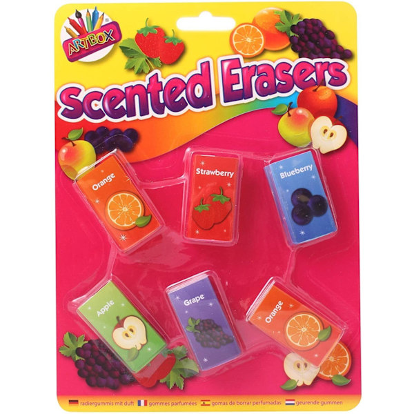 ArtBox Doftande suddgummi (6-pack) En storlek Flerfärgad Multicoloured One Size