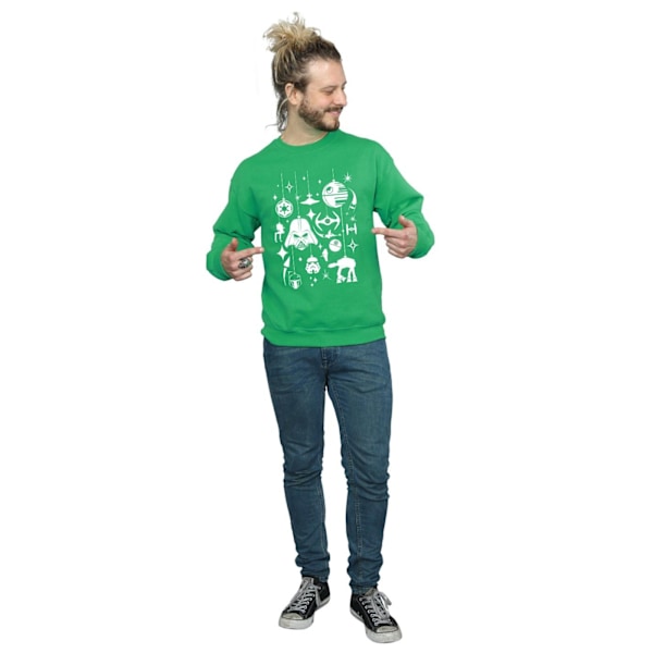 Star Wars Jul Dekorationer Sweatshirt för Herrar S Irländsk Grön Irish Green S