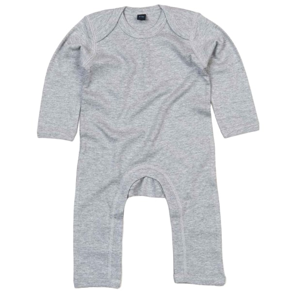 Babybugz Baby Marl Långärmad Babygrow 6-12 månader Heather Gr Heather Grey 6-12 Months