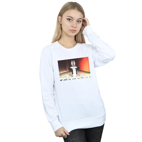 Looney Tunes Dam/Damer Bugs Bunny Spelar Piano Sweatshirt White XL