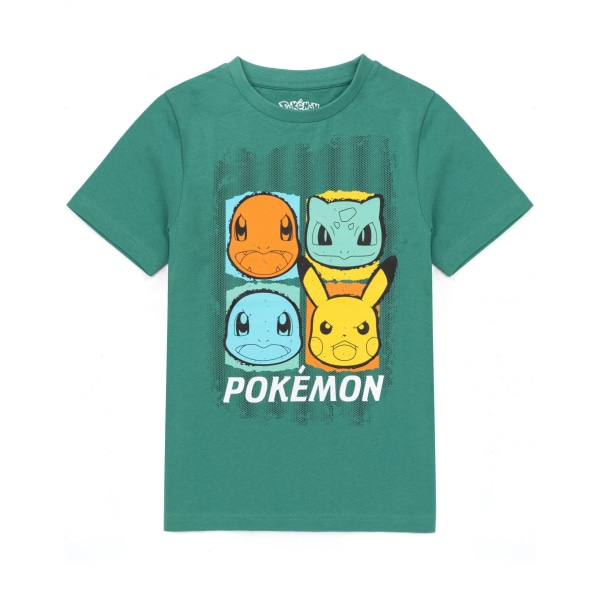 Pokemon Boys Characters T-Shirt 5-6 år Grön Green 5-6 Years
