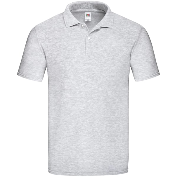 Fruit of the Loom Original Polo Shirt S Heather Grey för män Heather Grey S