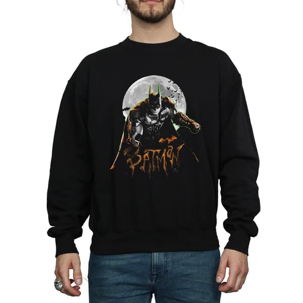 DC Comics Batman Arkham Knight Halloween Moon Sweatshirt X för män Black XL