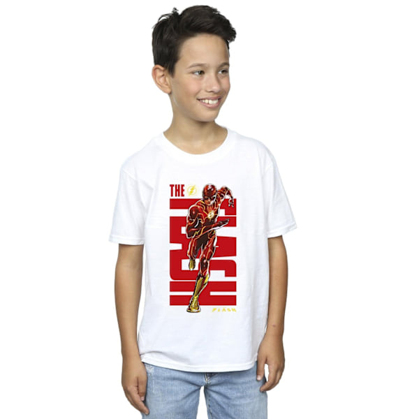 DC Comics Boys The Flash Dash T-Shirt 7-8 år Vit White 7-8 Years