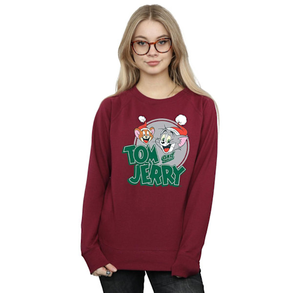 Tom And Jerry Damkläder/Dam Julhälsningar Sweatshirt XL B Burgundy XL