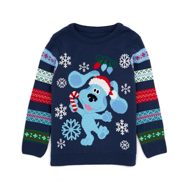 Blue´s Clues & You! Barnens/Barn Knitted Jultröja 4-5 Navy Blue 4-5 Years