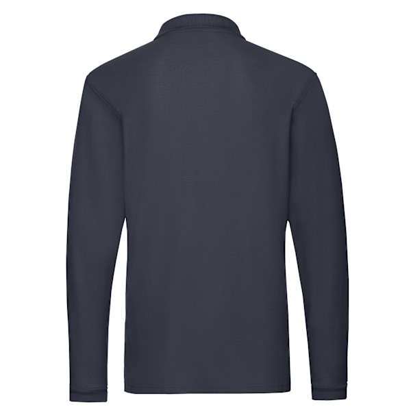 Fruit of the Loom Premium Pique långärmad poloskjorta S Deep Navy S