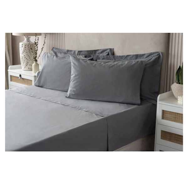 Belledorm Easycare Percale Platform Valance Dubbel Grå Grey Double