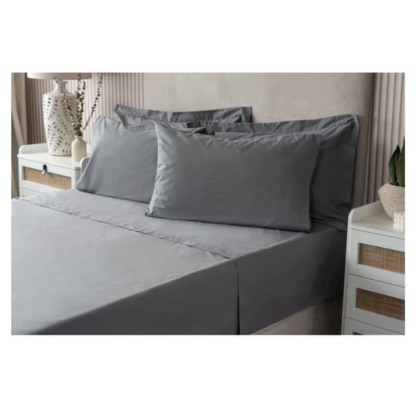 Belledorm Easycare Percale Plattformskjol Superking Grå Grey Superking