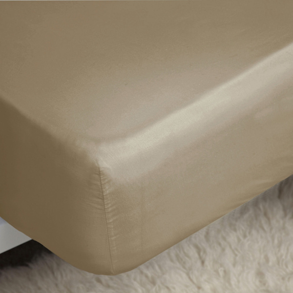 Belledorm Easycare Percale Dra-på-lakan Smal Enkel Valnötsbrun Walnut Whip Narrow Single