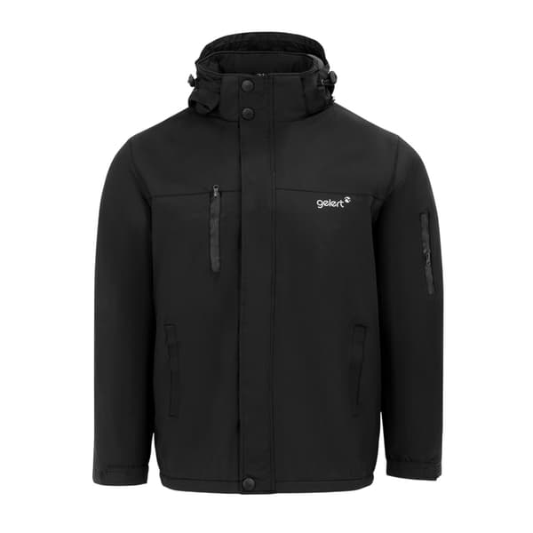 Gelert Herr Solid Hooded Regular Parka S Svart Black S