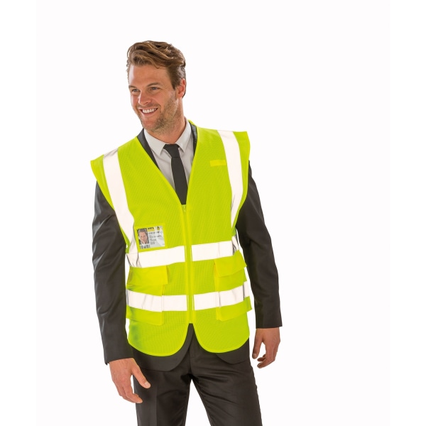 SAFE-GUARD By Result Unisex Adult Executive Safety Vest S Fluor Fluorescent Yellow S