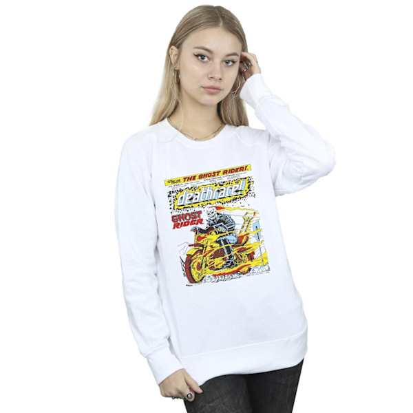 Marvel Womens/Ladies Ghost Rider Chest Deathrace Sweatshirt M W White M