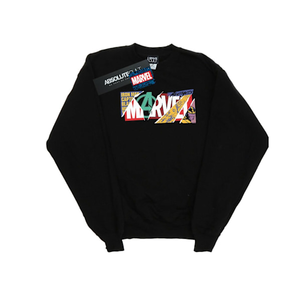 Marvel Collage Logo Sweatshirt XXL Svart Black XXL