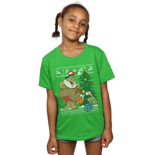 The Flintstones Girls Jul Fair Isle Bomull T-shirt 12-13 Irish Green 12-13 Years
