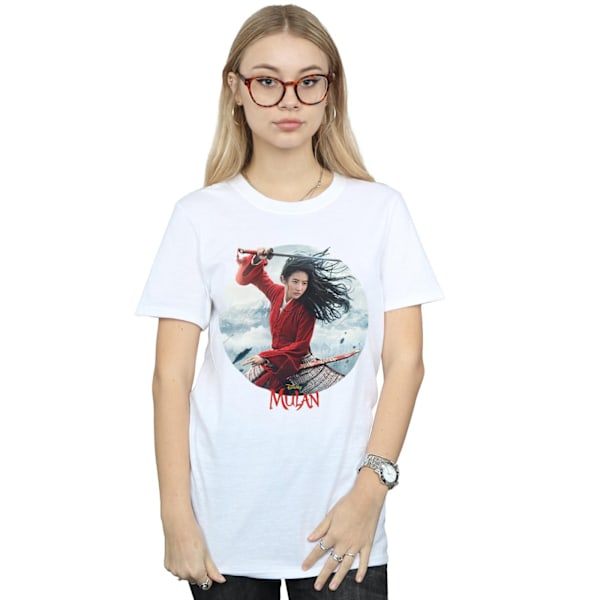 Disney Dam/Damer Mulan Film Svärd Affisch Bomull Boyfriend White XL