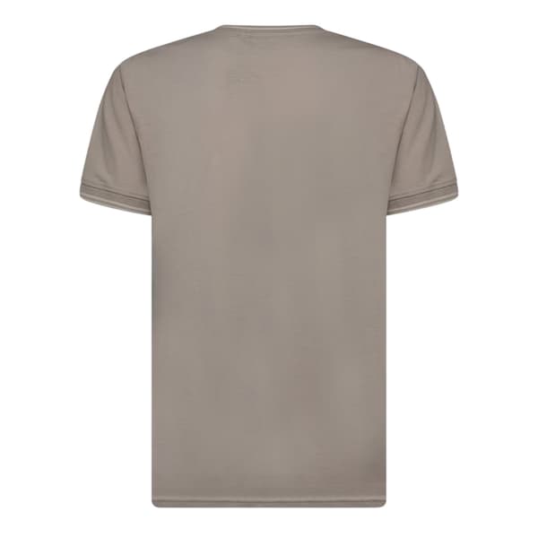 Crosshatch Herr Preece Kontrastrandig T-shirt M Ljus Sten Light Stone M