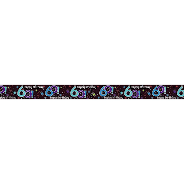 Amscan The Party Continues 60-årsdag Banner En Storlek Svart/ Black/Blue/White One Size