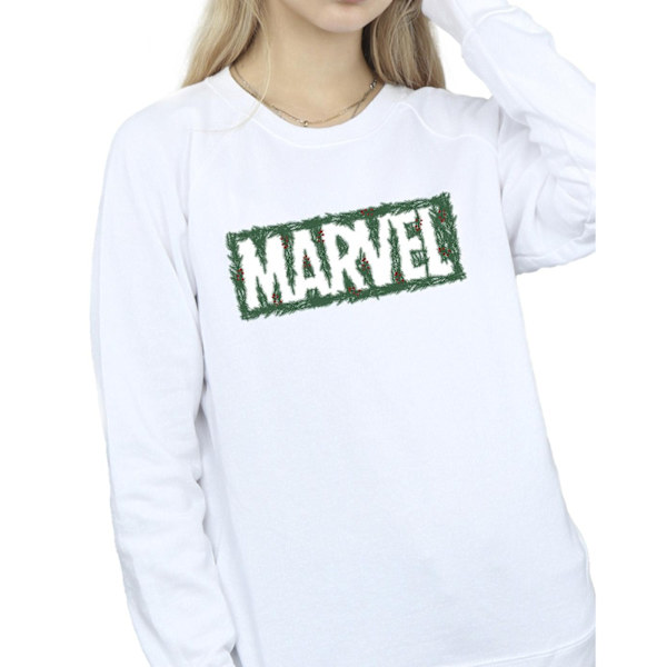 Marvel Dam/Kvinnor Holly Logo Sweatshirt 5XL Vit White 5XL