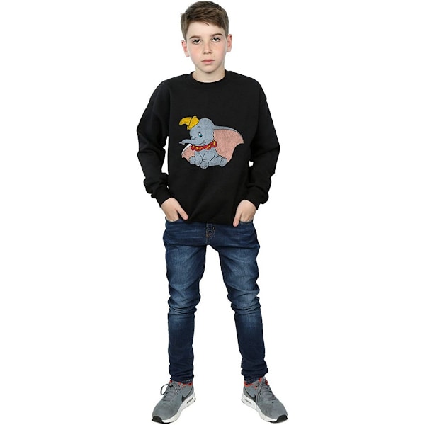 Dumbo Boys Classic Cotton Sweatshirt 12-13 år Svart Black 12-13 Years