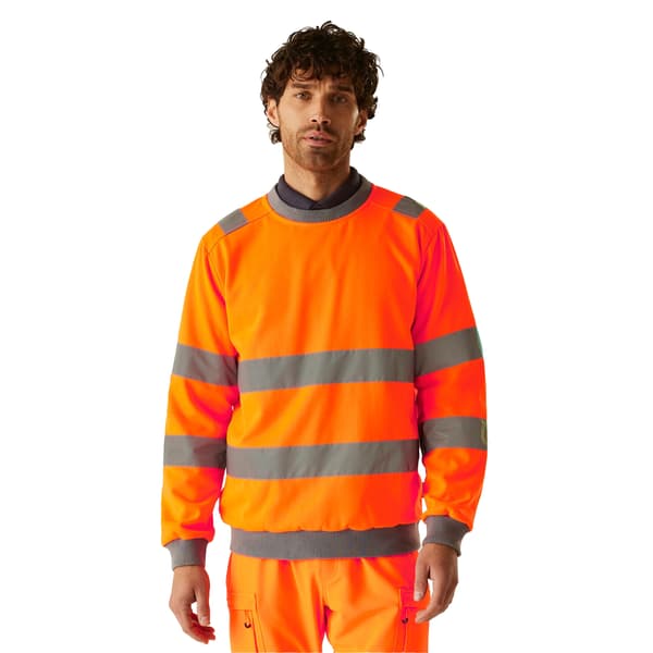 Regatta Professional Herr Pro Contract Varsel Crew Neck Sweatsh Orange M