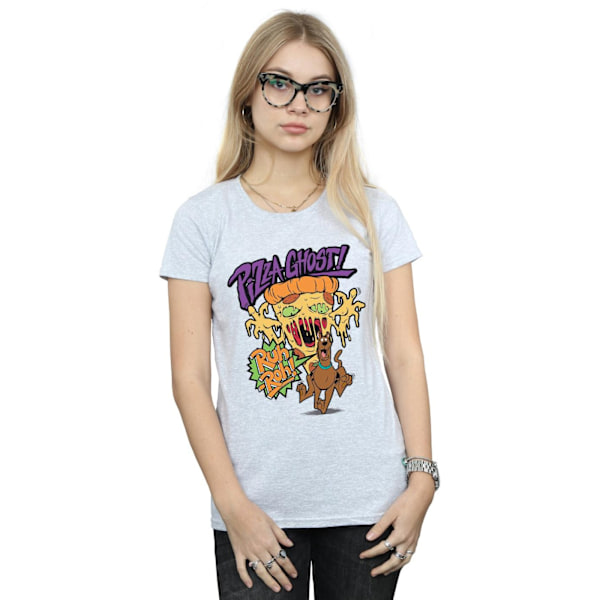 Scooby Doo Dam/Kvinnor Pizza Ghost Bomull T-Shirt M Sports Grå Sports Grey M