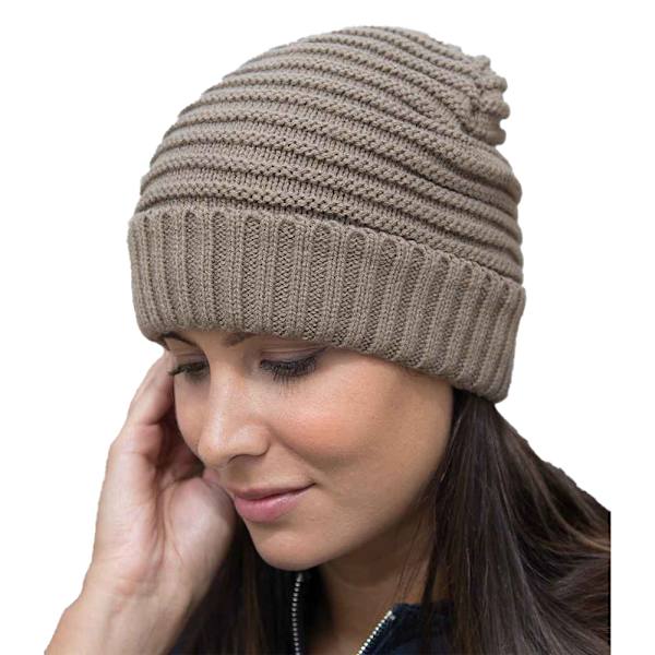 Result Vinter Essentials Unisex Vuxen Flätad Fleecefodrad Mössa Fennel One Size