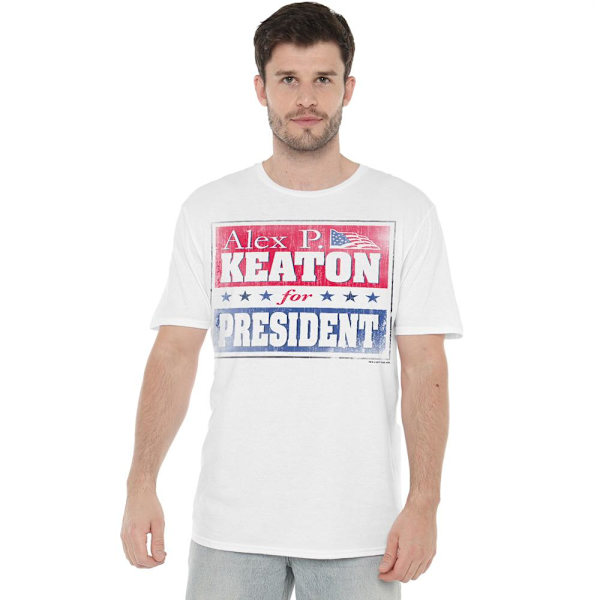 Family Ties Herr Alex for President T-Shirt L Vit White L