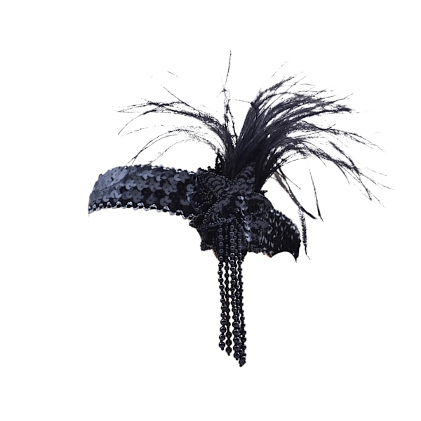 Bristol Novelty Unisex Vuxen Deluxe Flapper Hårband En Storlek Black One Size