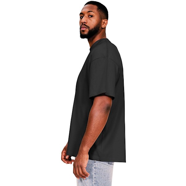Casual Classics Herr Ringspun Bomull Förlängd Halsringning Oversize Black 4XL