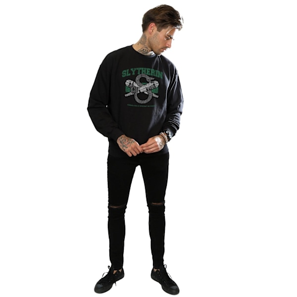 Harry Potter Herr Slytherin Quidditch Emblem Sweatshirt 3XL Svart Black 3XL