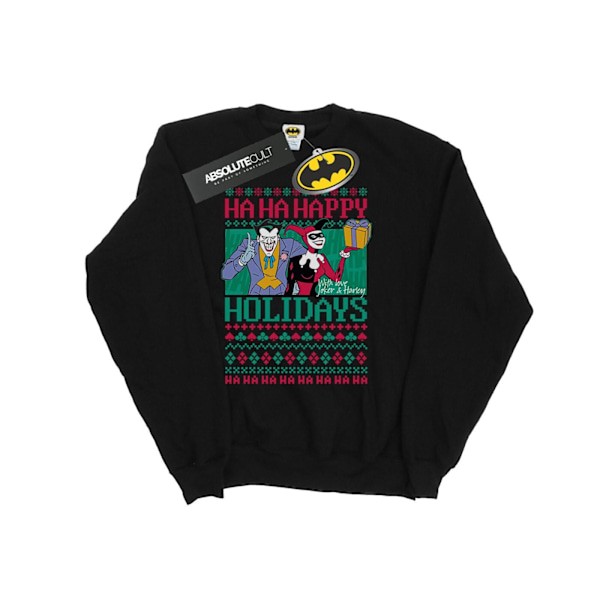DC Comics Herr Joker Och Harley Quinn Ha Ha Happy Holidays Sweatshirt Black XL