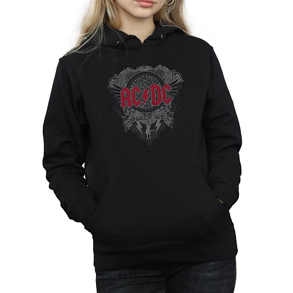 AC/DC Dam/Kvinnor Black Ice Bomull Hoodie M Svart Black M