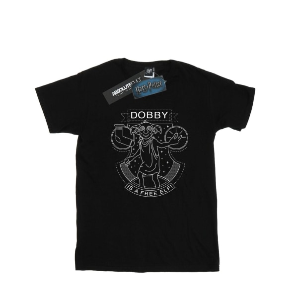 Harry Potter T-shirt med Dobby-tryck för män, M, svart Black M
