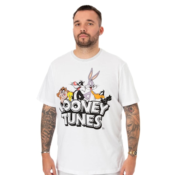 Looney Tunes Herr Logotyp Lång Pyjamas Set M Vit White M