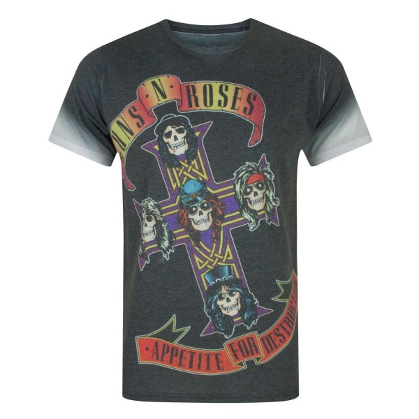 Guns N Roses Herr Aptit Sublimation T-shirt M Svart/Vit Black/White M