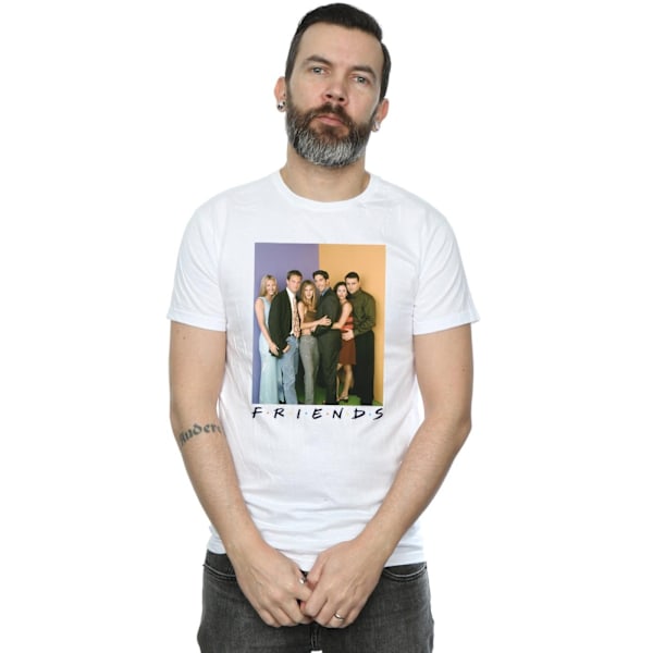 Friends T-shirt med gruppfoto för män, 3XL, vit White 3XL