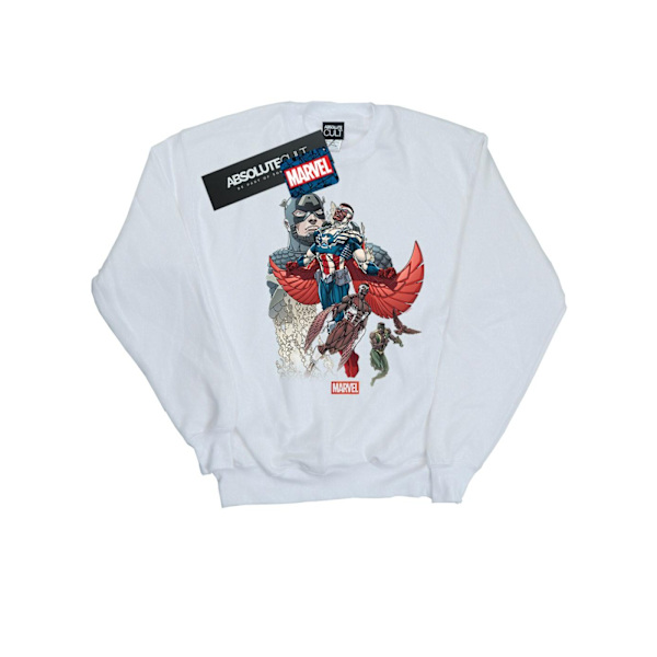 Marvel Herr Captain America Falcon Evolution Sweatshirt S Vit White S