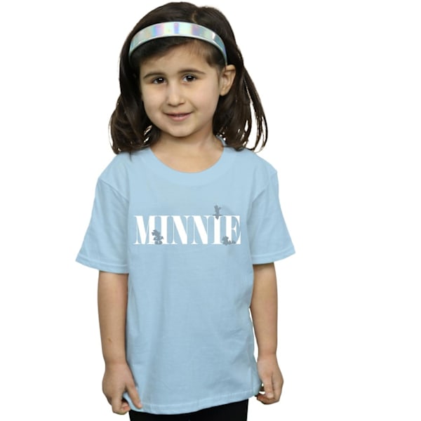 Disney Girls Minnie Mouse Silhouette Bomull T-shirt 12-13 år Baby Blue 12-13 Years