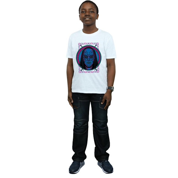 Harry Potter Boys Neon Death Eater Mask T-Shirt 5-6 år Vit White 5-6 Years