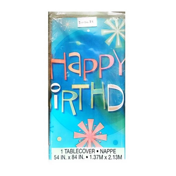 Unik rektangulär Happy Birthday festbordsduk One Size Bl Blue/Multicoloured One Size