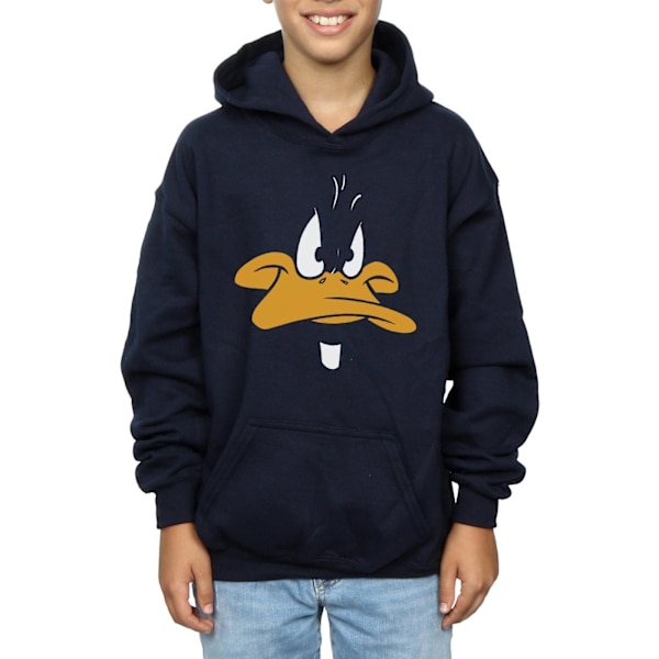 Looney Tunes Pojkar Daffy Duck Ansikte Hoodie 5-6 År Marinblå Navy Blue 5-6 Years