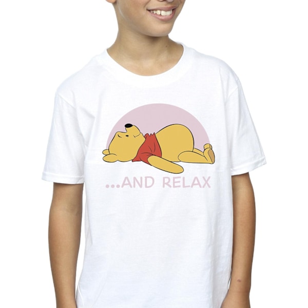 Disney Winnie The Pooh Relax T-shirt för pojkar 12-13 år Vit White 12-13 Years