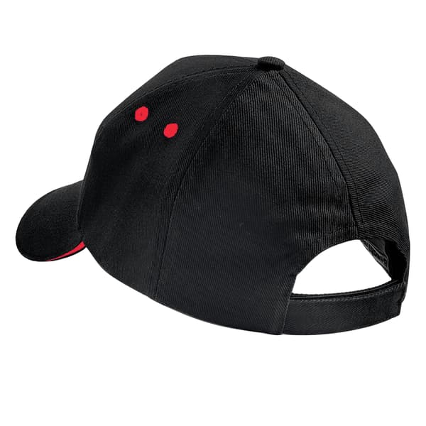 Beechfield Unisex Ultimate 5 Panel Kontrast Basebollkeps med S Black/Classic Red One Size