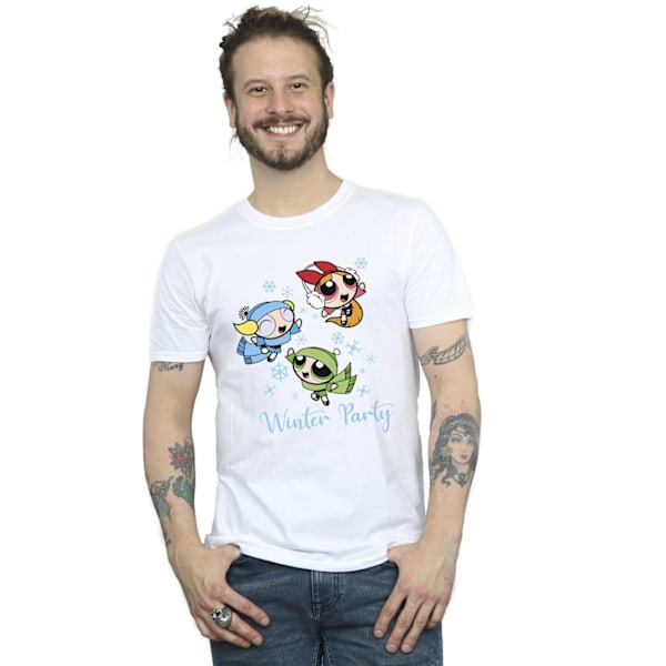 The Powerpuff Girls Mens Girls Winter Party T-Shirt L Vit White L