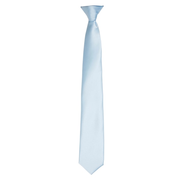 Premier Colours Herr Satin Clip Tie En storlek Ljusblå Light Blue One size