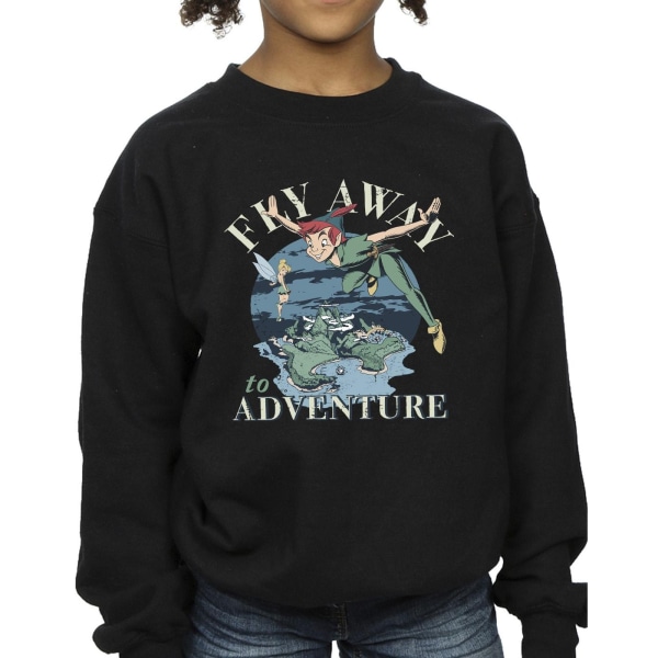 Disney Girls Peter Pan Fly Away To Adventure Sweatshirt 5-6 Ja Black 5-6 Years