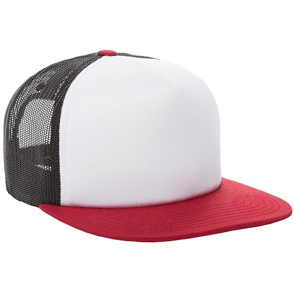 Flexfit By Yupoong Foam Trucker Cap Med Vit Front En Storlek R Red/White/Red One Size