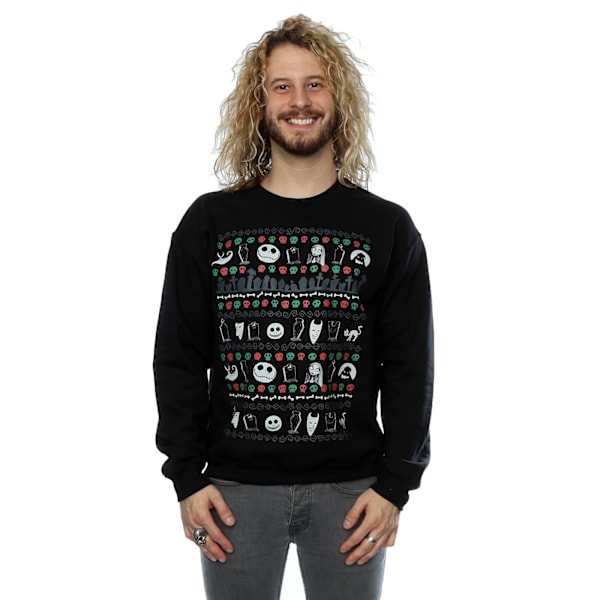 Disney Herr Nightmare Before Christmas Festliga Ikoner Sweatshirt Black 3XL